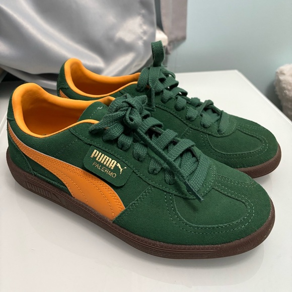 Palermo logo-tab suede low-top trainers - Picture 2 of 10